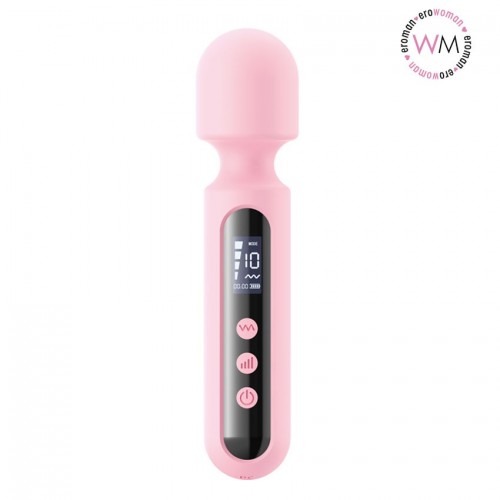 Купить Розовый wand-вибратор с дисплеем код товара: EE-10292/Арт.485520. Секс-шоп в СПб - EROTICOASIS | Интим товары для взрослых 
