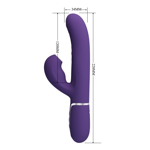 Фото товара: Фиолетовый вибратор-кролик с пульсацией Perdita - 22,8 см., код товара: BW-500015-2/Арт.489889, номер 3