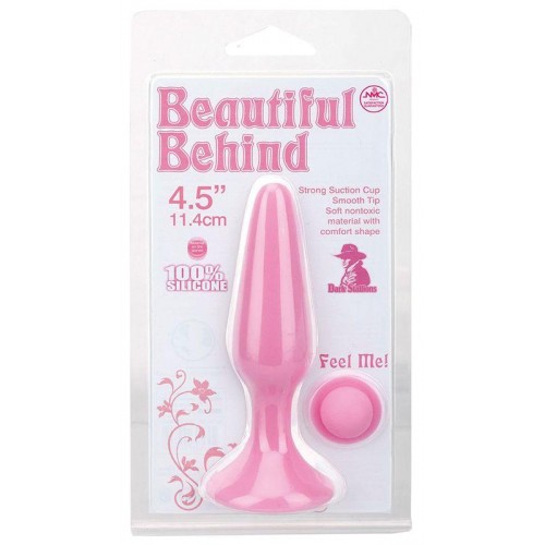 Фото товара: Розовая анальная пробка BEAUTIFUL BEHIND SILICONE BUTT PLUG - 11,4 см., код товара: 111566/Арт.67591, номер 1