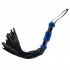 Фото товара: Черная плеть с синей меховой рукоятью - 44 см., код товара: 740003ars/Арт.67986, номер 1