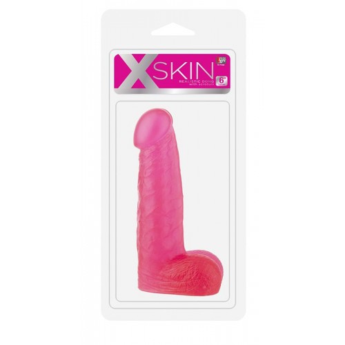 Фото товара: Розовый фаллоимитатор XSKIN 6 PVC DONG - 15,2 см., код товара: 20592/Арт.68432, номер 1