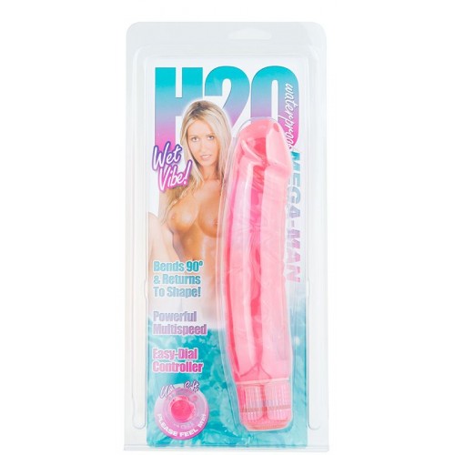 Фото товара: Розовый водонепроницаемый реалистик H2O MEGA MAN WATERPROOF VIBRATOR - 19 см., код товара: 50875 / Арт.68587, номер 1