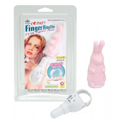 Фото товара: Розовый виброзайчик 4PLAY FINGER RING VIBE RABBIT PINK, код товара: 111222/Арт.68627, номер 1