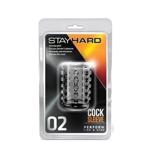 Фото товара: Прозрачная насадка на пенис с шишечками STAY HARD COCK SLEEVE 02 CLEAR, код товара: BL-00202/Арт.68705, номер 1