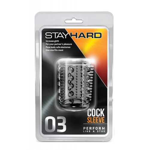 Фото товара: Прозрачная насадка с шипами и шишечками STAY HARD COCK SLEEVE 03 CLEAR, код товара: BL-00312/Арт.68706, номер 1