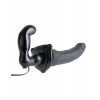 Фото товара: Черный страпон с вагинальной пробкой Deluxe Vibrating Penetrix Strap-On - 19 см., код товара: PD3958-23/Арт.68966, номер 1