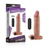 Фото товара: Реалистичная насадка на пенис с вибрацией и подхватом - 19 см., код товара: LV1063 flesh/Арт.70610, номер 1