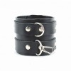Фото товара: Черные широкие наручники с двумя ремешками, код товара: 51019ars/Арт.70796, номер 2