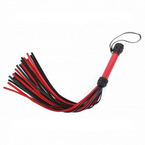 Фото товара: Красно-черная плеть с плетением  турецкие головы  - 60 см., код товара: 54031ars/Арт.70798, номер 1