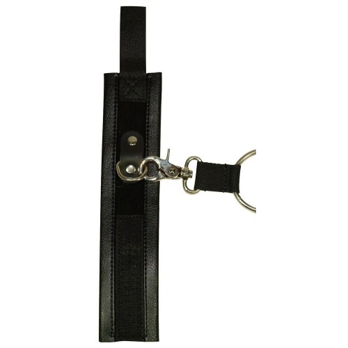 Фото товара: Чёрная бондажная фиксация: крестовина, наручники и оковы, код товара: 24903151001/Арт.71332, номер 1