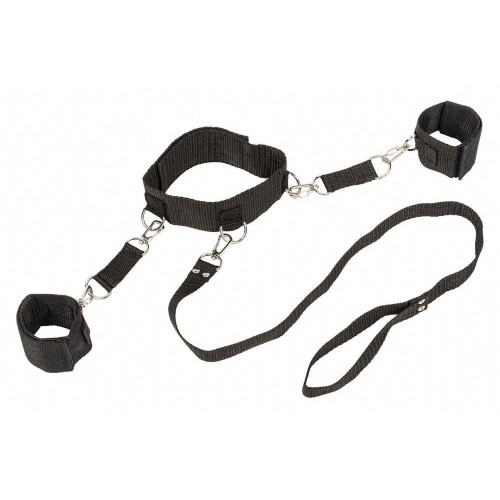 Купить Ошейник с наручниками Bondage Collection Collar and Wristbands One Size код товара: 1058-01Lola/Арт.73249. Онлайн секс-шоп в СПб - EroticOasis 