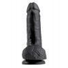 Купить Чёрный фаллоимитатор с мошонкой 7  Cock with Balls - 19,4 см. код товара: PD5506-23/Арт.73996. Секс-шоп в СПб - EROTICOASIS | Интим товары для взрослых 