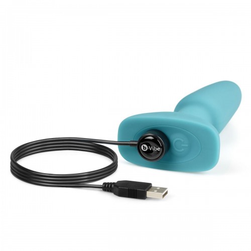 Фото товара: Голубая вибропробка с ротацией шариков RIMMING REMOTE CONTROL PLUG TEAL - 15,2 см., код товара: BV-001-TL/Арт.74373, номер 2