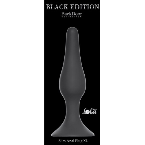 Фото товара: Чёрная анальная пробка Slim Anal Plug XL - 15,5 см., код товара: 4204-01Lola/Арт.75287, номер 1