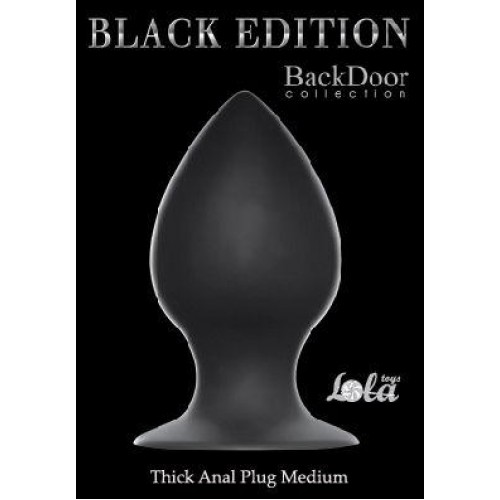 Фото товара: Чёрная анальная пробка Thick Anal Plug Medium - 9,5 см., код товара: 4210-01Lola/Арт.75440, номер 1