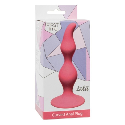 Фото товара: Розовая анальная пробка Curved Anal Plug Pink - 12,5 см., код товара: 4105-01Lola/Арт.75571, номер 1