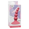 Фото товара: Розовая анальная пробка Ribbed Plug Pink - 10,5 см., код товара: 4108-01Lola/Арт.75577, номер 1