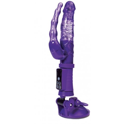 Купить Фиолетовый анально-вагинальный вибратор на присоске A-toys код товара: 765008/Арт.75860. Секс-шоп в СПб - EROTICOASIS | Интим товары для взрослых 