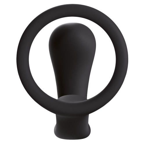 Фото товара: Чёрное эрекционное кольцо с анальной пробкой Bootie Ring, код товара: 25488/Арт.80322, номер 1