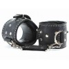 Купить Чёрные кожаные наручники с крупной строчкой код товара: 51022ars/Арт.80333. Секс-шоп в СПб - EROTICOASIS | Интим товары для взрослых 