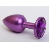 Купить Фиолетовая анальная пробка с фиолетовым стразом - 7,6 см. код товара: 47413-5/Арт.80563. Секс-шоп в СПб - EROTICOASIS | Интим товары для взрослых 