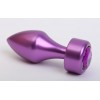 Купить Фиолетовая анальная пробка с широким основанием и фиолетовым кристаллом - 7,8 см. код товара: 47445-5/Арт.80705. Секс-шоп в СПб - EROTICOASIS | Интим товары для взрослых 