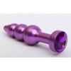 Купить Фиолетовая фигурная анальная ёлочка с фиолетовым кристаллом - 11,2 см. код товара: 47433-5 / Арт.80749. Секс-шоп в СПб - EROTICOASIS | Интим товары для взрослых 
