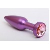 Купить Фиолетовая анальная пробка с розовым стразом - 11,2 см. код товара: 47417/Арт.80764. Секс-шоп в СПб - EROTICOASIS | Интим товары для взрослых 