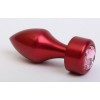 Купить Красная анальная пробка с широким основанием и розовым кристаллом - 7,8 см. код товара: 47441/Арт.80786. Секс-шоп в СПб - EROTICOASIS | Интим товары для взрослых 