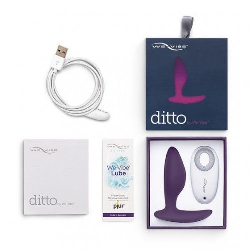 Фото товара: Фиолетовая анальная пробка для ношения Ditto с вибрацией и пультом ДУ - 8,8 см., код товара: SNDTSG4/Арт.81854, номер 10