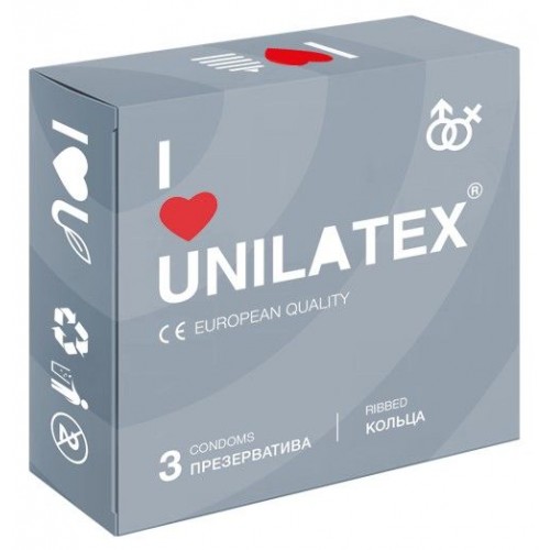 Купить Презервативы с рёбрами Unilatex Ribbed - 3 шт. код товара: Unilatex Ribbed №3/Арт.82275. Секс-шоп СПб - EROTICOASIS | Интим интернет-магазин для взрослых 