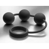 Фото товара: Анальные шарики Silicone Cock Ring with 3 Weighted Balls, код товара: TF1932/Арт.82327, номер 1