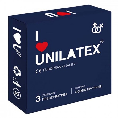 Купить Ультрапрочные презервативы Unilatex Extra Strong - 3 шт. код товара: Unilatex Extra Strong №3/Арт.83078. Секс-шоп СПб - EROTICOASIS | Интим интернет-магазин для взрослых 