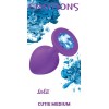 Фото товара: Средняя фиолетовая анальная пробка Emotions Cutie Medium с голубым кристаллом - 8,5 см., код товара: 4012-05Lola/Арт.83828, номер 2