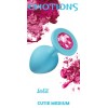 Фото товара: Средняя голубая анальная пробка Emotions Cutie Medium с розовым кристаллом - 8,5 см., код товара: 4012-03Lola/Арт.83830, номер 2