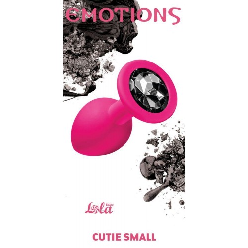 Фото товара: Малая розовая анальная пробка Emotions Cutie Small с чёрным кристаллом - 7,5 см., код товара: 4011-02Lola/Арт.83831, номер 2