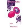 Фото товара: Малая розовая анальная пробка Emotions Cutie Small с фиолетовым кристаллом - 7,5 см., код товара: 4011-01Lola/Арт.83832, номер 2