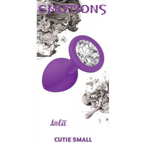 Фото товара: Малая фиолетовая анальная пробка Emotions Cutie Small с прозрачным кристаллом - 7,5 см., код товара: 4011-04Lola/Арт.83833, номер 2