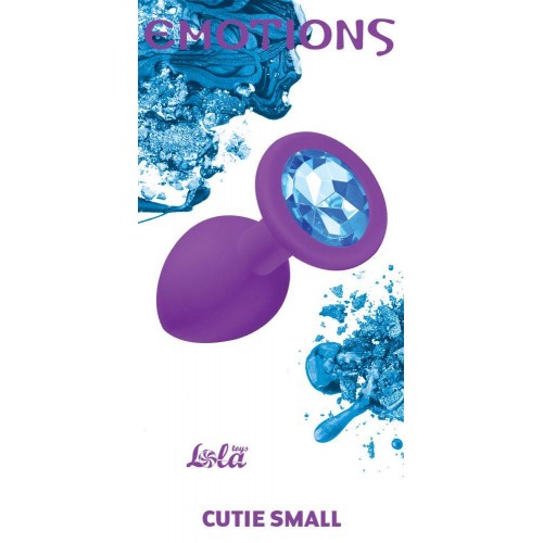 Фото товара: Малая фиолетовая анальная пробка Emotions Cutie Small с голубым кристаллом - 7,5 см., код товара: 4011-03Lola/Арт.83834, номер 2