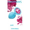 Фото товара: Малая голубая анальная пробка Emotions Cutie Small с розовым кристаллом - 7,5 см., код товара: 4011-06Lola/Арт.83836, номер 2