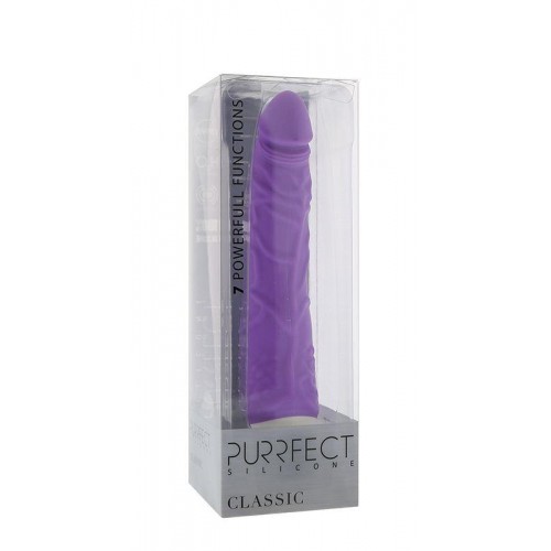 Фото товара: Фиолетовый вибратор-реалистик PURRFECT SILICONE CLASSIC 7.1INCH PURPLE - 18 см., код товара: 20782/Арт.84364, номер 1