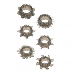 Набор из 6 дымчатых эрекционных колец MENZSTUFF 6PC STRECHEABLE RING SET