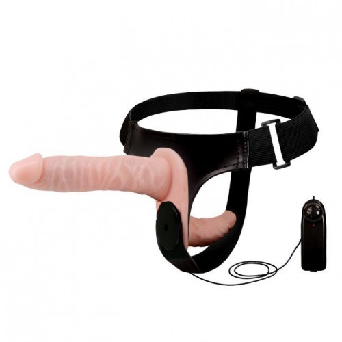 Фото товара: Женский страпон с вибрацией и вагинальной пробкой Ultra Passionate Harness - 18 см., код товара: BW-022049-1002/Арт.84718, номер 4