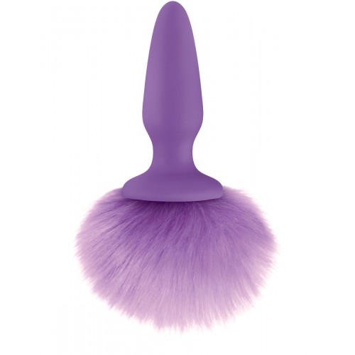 Купить Фиолетовая анальная пробка с фиолетовым заячьим хвостом Bunny Tails Purple код товара: NSN-0510-55/Арт.87022. Секс-шоп в СПб - EROTICOASIS | Интим товары для взрослых 