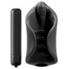 Фото товара: Чёрный мастурбатор Vibrating Silicone Stimulator с вибрацией, код товара: RD500/Арт.87060, номер 1