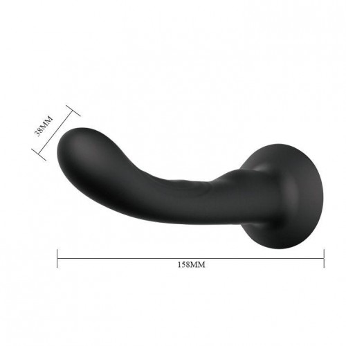 Фото товара: Страпон с изогнутой головкой Ultra Harness Curvy Dildo - 15,8 см., код товара: BW-022053-0801/Арт.87832, номер 5