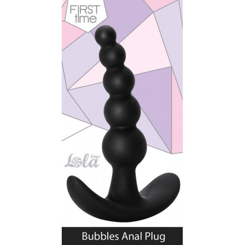 Фото товара: Чёрная анальная пробка Bubbles Anal Plug - 11,5 см., код товара: 5001-03lola/Арт.88043, номер 2