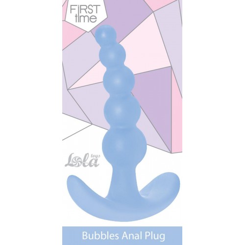 Фото товара: Голубая анальная пробка Bubbles Anal Plug - 11,5 см., код товара: 5001-02lola/Арт.88044, номер 2