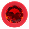 Фото товара: Красная силиконовая анальная пробка с красным кристаллом Joy - 7,2 см., код товара: 05171270000/Арт.88178, номер 2