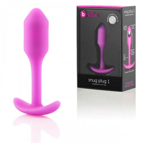 Купить Розовая пробка для ношения B-vibe Snug Plug 1 - 9,4 см. код товара: BV-007-FUC/Арт.88267. Секс-шоп в СПб - EROTICOASIS | Интим товары для взрослых 